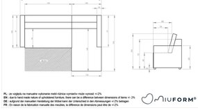 Svetlohnedá rozkladacia modulárna rohová pohovka s úložným priestorom (pravý roh) Lulu – Miuform