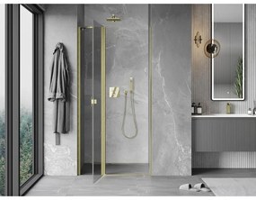 Mexen MIST, 1-krídlové sprchové dvere (1d+1s) 120x200 cm, 6mm číre sklo, zlatý matný profil, 8A4-120-000-55-00