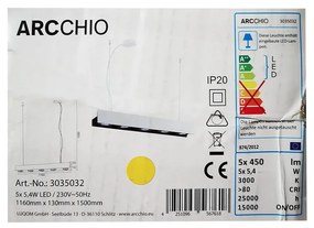 Arcchio Arcchio - LED Stmievateľný luster na lanku OLINKA 5xLED/5,4W/230V LW0150