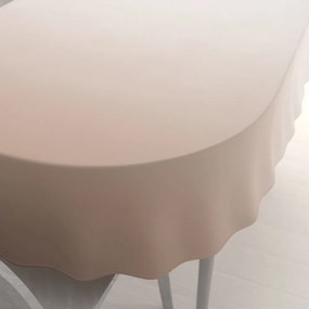 Biante Teflónový oválny obrus TF-096 Púdrovo béžový bez vzoru 60x100 cm