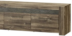Televízny stolík Belveder 25 158 cm s LED osvetlením dub Stirling