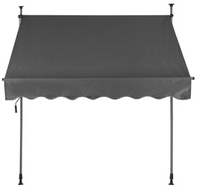 ModernHome Výškovo nastaviteľná vodeodolná balkónová slnečná clona s ručnou kľukou