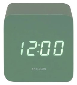 Karlsson 5982GR dizajnové LED hodiny s budíkomzelené, 7 cm