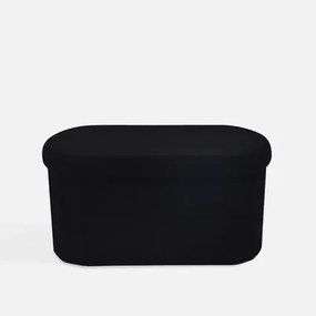 Skladacia taburetka čierna 76x38x38 cm