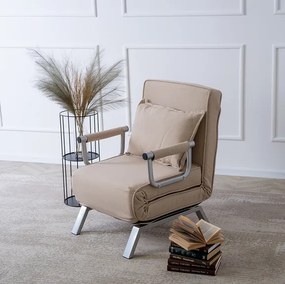 Kreslo pohovka rozkladacia PRATO bežová - vintino.sk