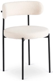 Jedálenská stolička TULSA krémová boucle tkanina