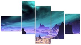 Abstraktný obraz hôr