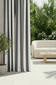 Záves s krúžkami TARAS STRIPES grafitový 140x220 cm