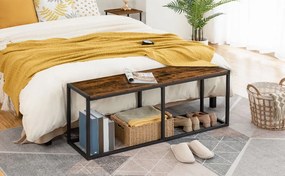 Jídelní lavice Vasagle Reny 120 cm černá/hnědá