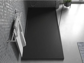 Mexen Amon, SMC obdĺžniková sprchová vanička 170 x 90 cm, čierna, 4F709017