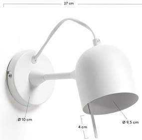 Biele nástenné svietidlo Lucilla – Kave Home