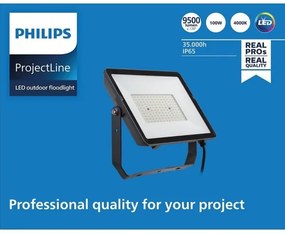 Philips - LED Vonkajší reflektor PROJECTLINE LED/100W/230V IP65 4000K