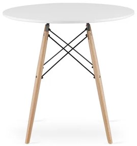 Jedálenský stôl TODI 80 cm - buk/biela