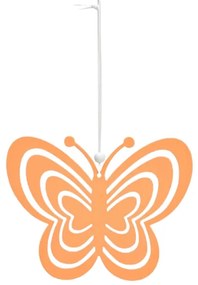 Závesný kovový motýľ PASTEL BUTTERFLY - viac farieb Farba: Oranžová