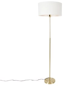 Stojaca lampa nastaviteľná zlatá s tienidlom bielym 50 cm - Parte