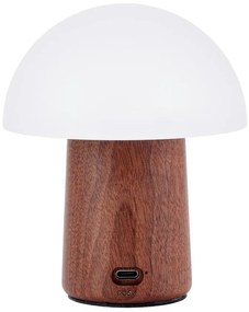 Biela/v tmavoprírodnej farbe LED stolná lampa (výška 12,5 cm) Alice Mushroom – Gingko