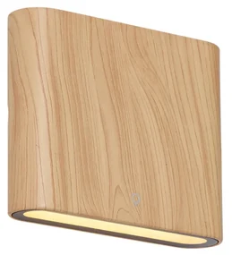 Škandinávske exteriérové nástenné svietidlo drevo 11,5 cm vrátane LED IP65 - Batt