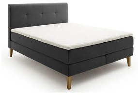 Antracitová boxspring posteľ 180x200 cm Stockholm – Meise Möbel