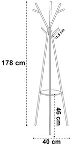 Předsíňový věšák PILUR černý
