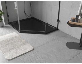 Mexen Flow, päťuholníková sprchová vanička slim 100 x 80 cm, ľavá, čierna matná - 46P708010L