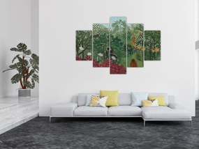 Obraz - Henri Rousseau, Tropical Forest with Monkeys, reprodukcia (150x105 cm)