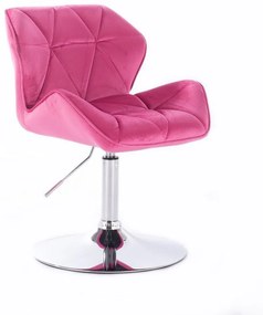 LuxuryForm DESIGN Stolička MILANO VELUR na striebornom tanieri - ružová