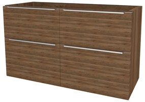 Mereo, Mereo Mailo, kúpeľňová skrinka 121 cm, chróm madlo, Multidecor, Orech Pacifik tabákový, MER-CN593SOPT2