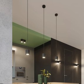 Stropné svietidlo Orbis, 2x čierne kovové tienidlo