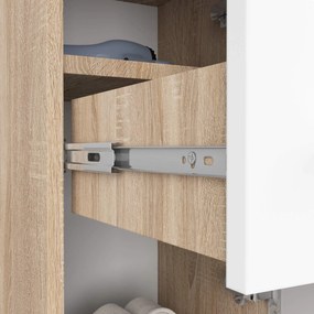 Kúpeľňová skrinka Fin sonoma/biela