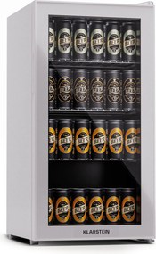 Klarstein Beersafe 74 Slim, chladnička, 74 litrov, 3 police, panoramatické sklenené dvere