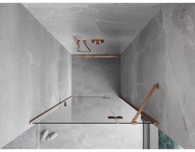 Mexen Mist-H, 1-krídlové sprchové dvere pravé 120 cm, číre sklo, medený matný profil, 8A5-120-000-65-00-P