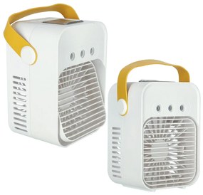 KIK Ventilátor klimatizace zvlhčovač vzduchu stříbrný