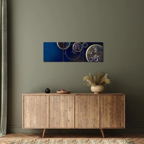 Obraz bublín (s hodinami) (90x30 cm)
