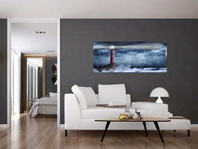 Obraz - Maják na útese (120x50 cm)