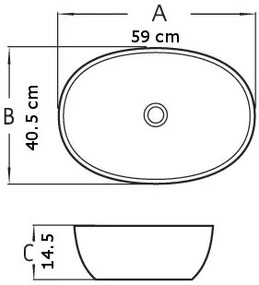 Mexen Viki umývadlo, 59x41 cm, biela, 21056000
