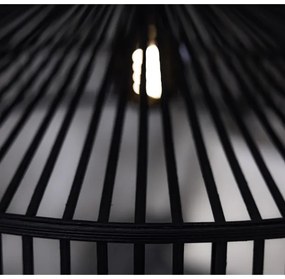 Markslöjd 108782 - Luster na lanku TAPA 1xE27/40W/230V čierna/bambus