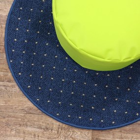 Condor Carpets, Kusový koberec Udinese modrý kruh, 100x100 (priemer) kruh, šedá, chodba / predsieň