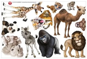 Samolepka na stenu Zvieratá v Afrike