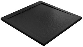 Rea Grand Black, sprchová vanička z minerálneho kameňa 90x90x3,5 cm, REA-K4595