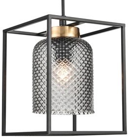 Toolight Toolight, stropné svietidlo 1xE27 APP1265-CP, čierna-zlatá, OSW-02422