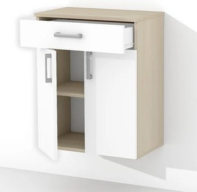 Nabytekmorava Kúpeľňová skrinka K24 farba korpusu: Dub sonoma tmavý, farba dvierok: Dub sonoma tmavý