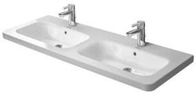 Duravit DuraStyle - Dvojumývadlo do nábytku 1300x480 mm, s prepadom, biela 2338130000