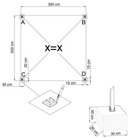 Pultová bioklimatická pergola s lamelami 3 x 3 M