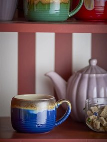 Bloomingville Hrnček Sheen Blue 400 ml