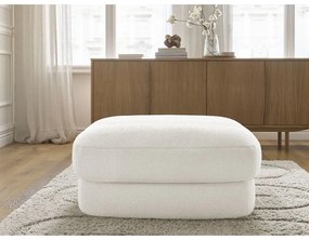 Biela podnožka z textílie buklé Leonore – Bobochic Paris