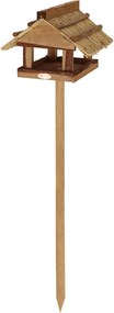 Zapichovacie kŕmidlo pre vtáky Lilly, 111x28,5x27 cm, drevo, hnedá