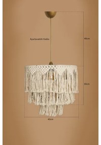 Závesný luster na lanku RIMINI 1xE27/40W/230V krémový