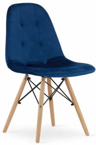 Zamatová stolička ANKARA modrá