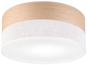 Stropné svietidlo SIRJA WOOD 1xE27/15W/230V pr. 35 cm biela/dub