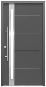 SplenDoor Vchodové dvere Thermodoor PLUS SP30A, 90 L, rozmer vr. zárubne: 1000 × 2100 mm, oceľ, ľavé, antracit, presklené